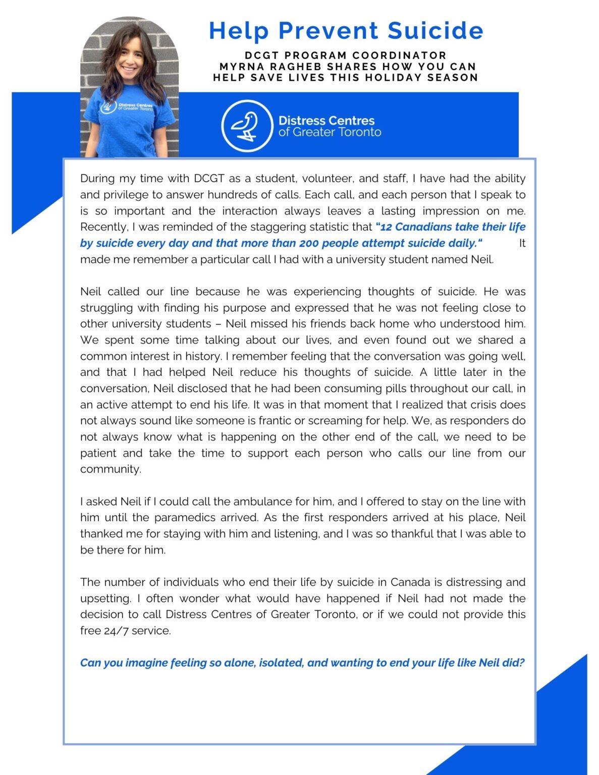 Donate Distress Centres Of Greater Toronto